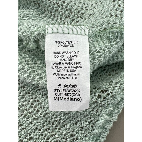 GeeGee Loose Knit Open Front Cardigan Sweater Women M Dolman Sleeve Cozy Capsule - Picture 5 of 6